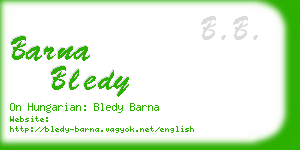 barna bledy business card